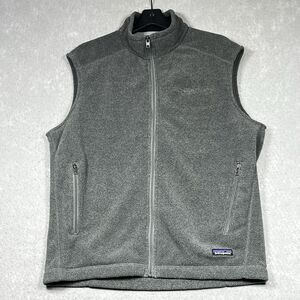 Patagonia Synchilla Vest Men’s Large Gray Fleece Full Zip Pockets Outdoor Hiking